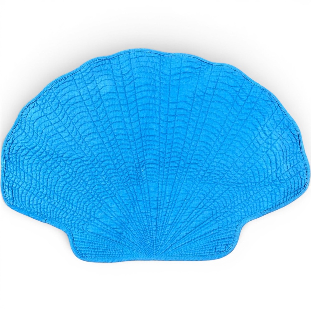 Blue Quilted Cotton‎ Seashell Placemat Coastal Nautical Beach House Decor 260